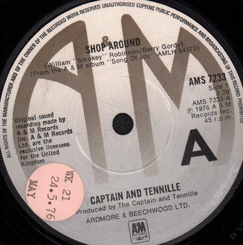Captain And Tennille - Shop Around - 7 Inch