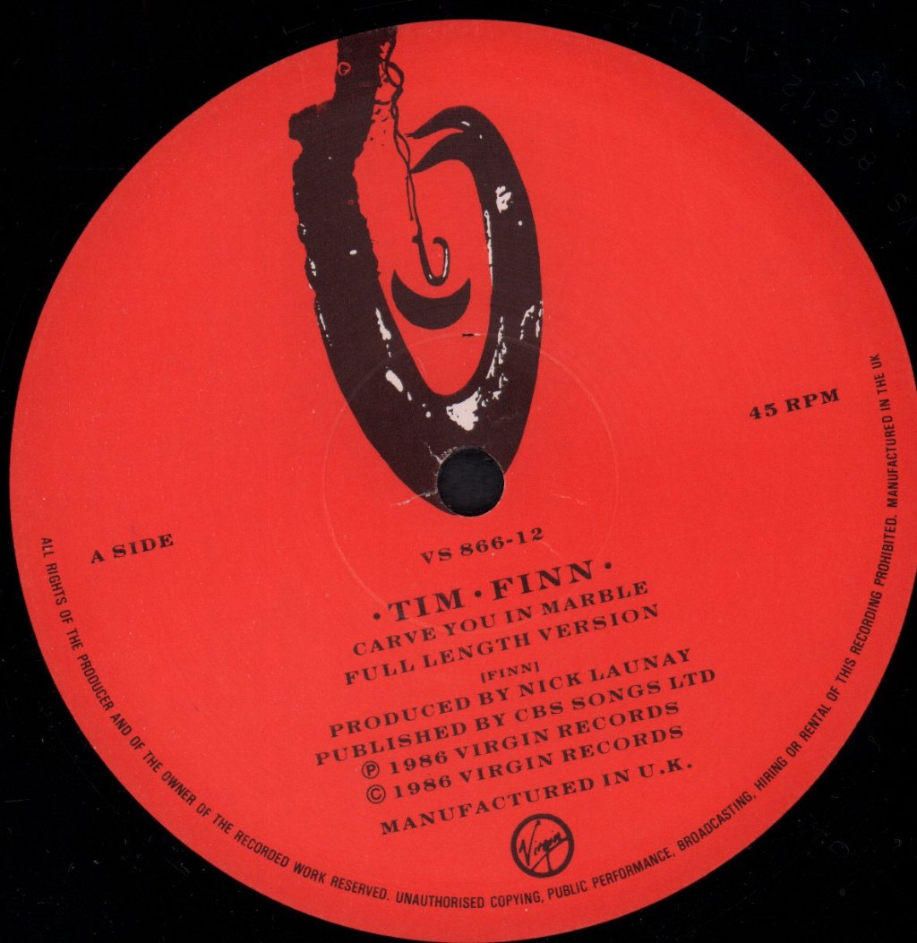 Tim Finn - Carve You In Marble - 12 Inch