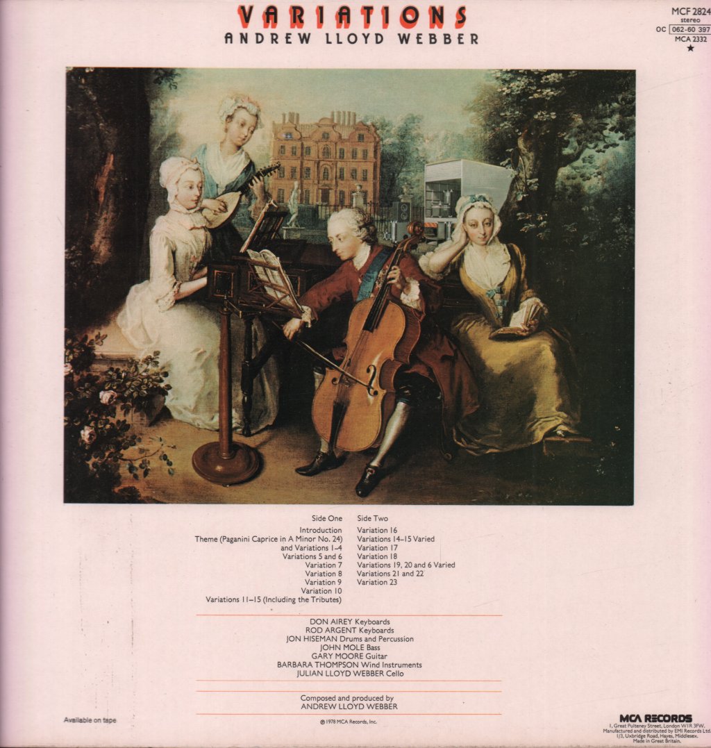 Andrew Lloyd Webber - Variations - Lp
