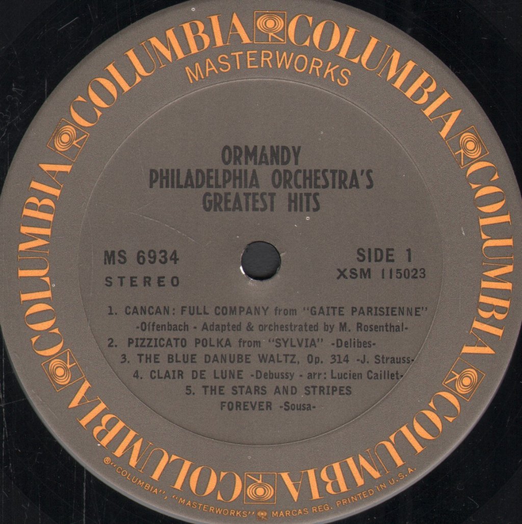 Eugene Ormandy / Philadelphia Orchestra - Ormandy, Philadelphia Orchestra's Greatest Hits - Lp