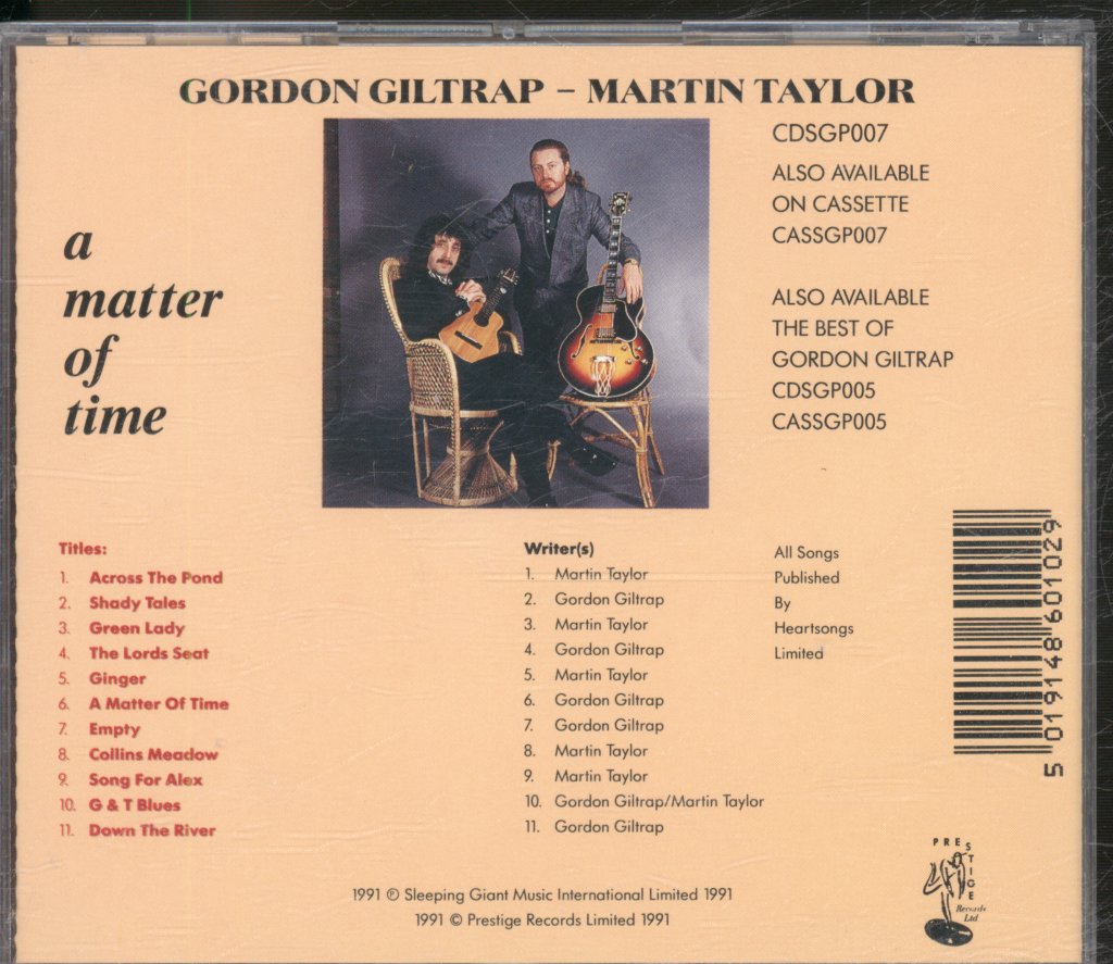 Gordon Giltrap And Martin Taylor - A Matter Of Time - Cd