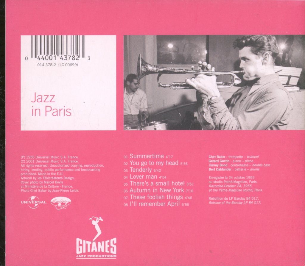 Chet Baker Quartet - Plays Standards - Cd
