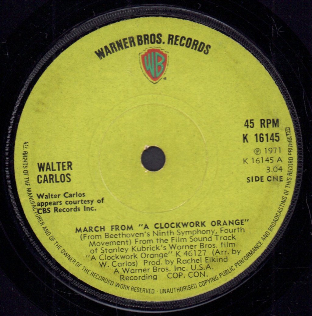 Walter Carlos - March From A Clockwork Orange - 7 Inch