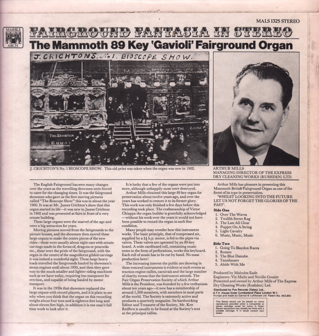 mammoth 89 key gavioli fairground organ - Fairground Fantasia In Stereo - Lp