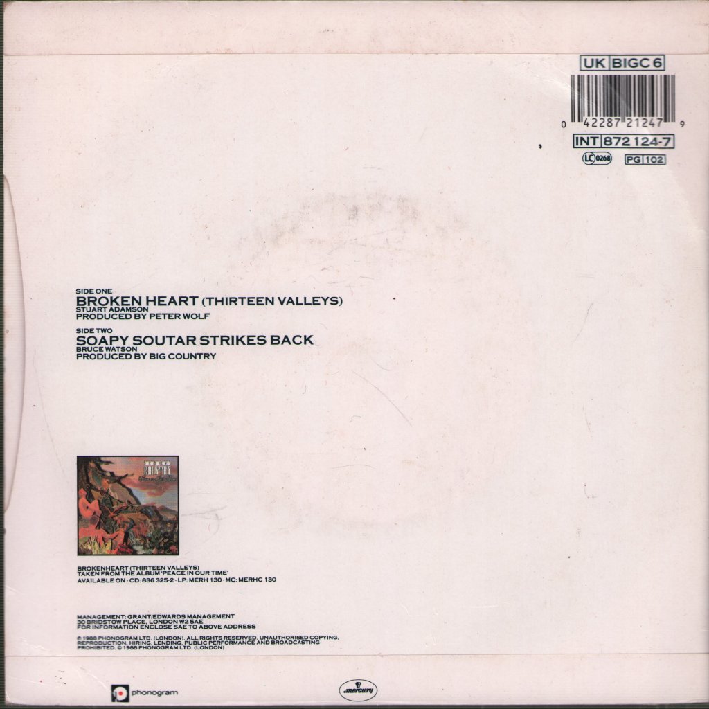 Big Country - Broken Heart - 7 Inch