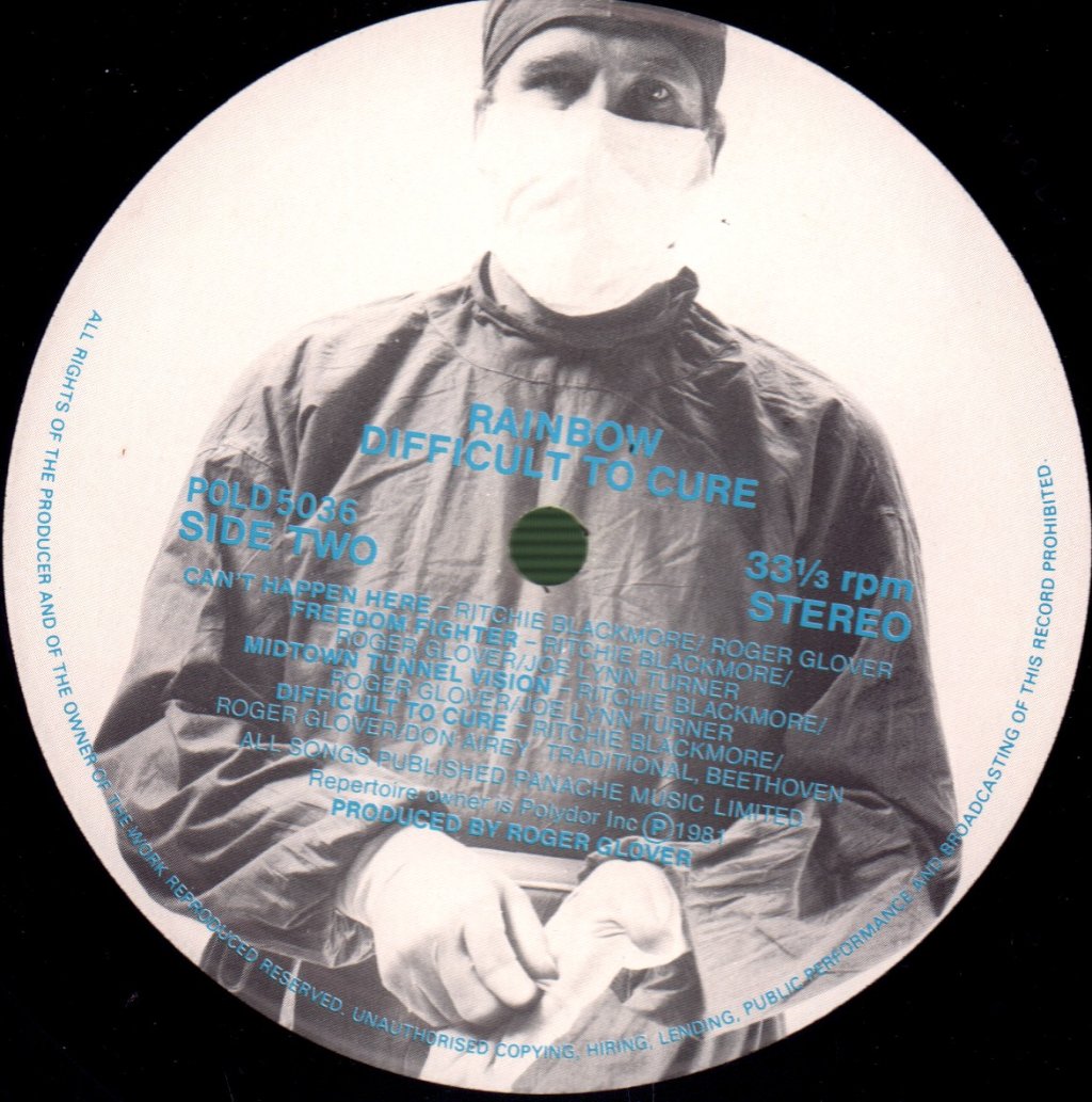 Rainbow - Difficult To Cure - Lp