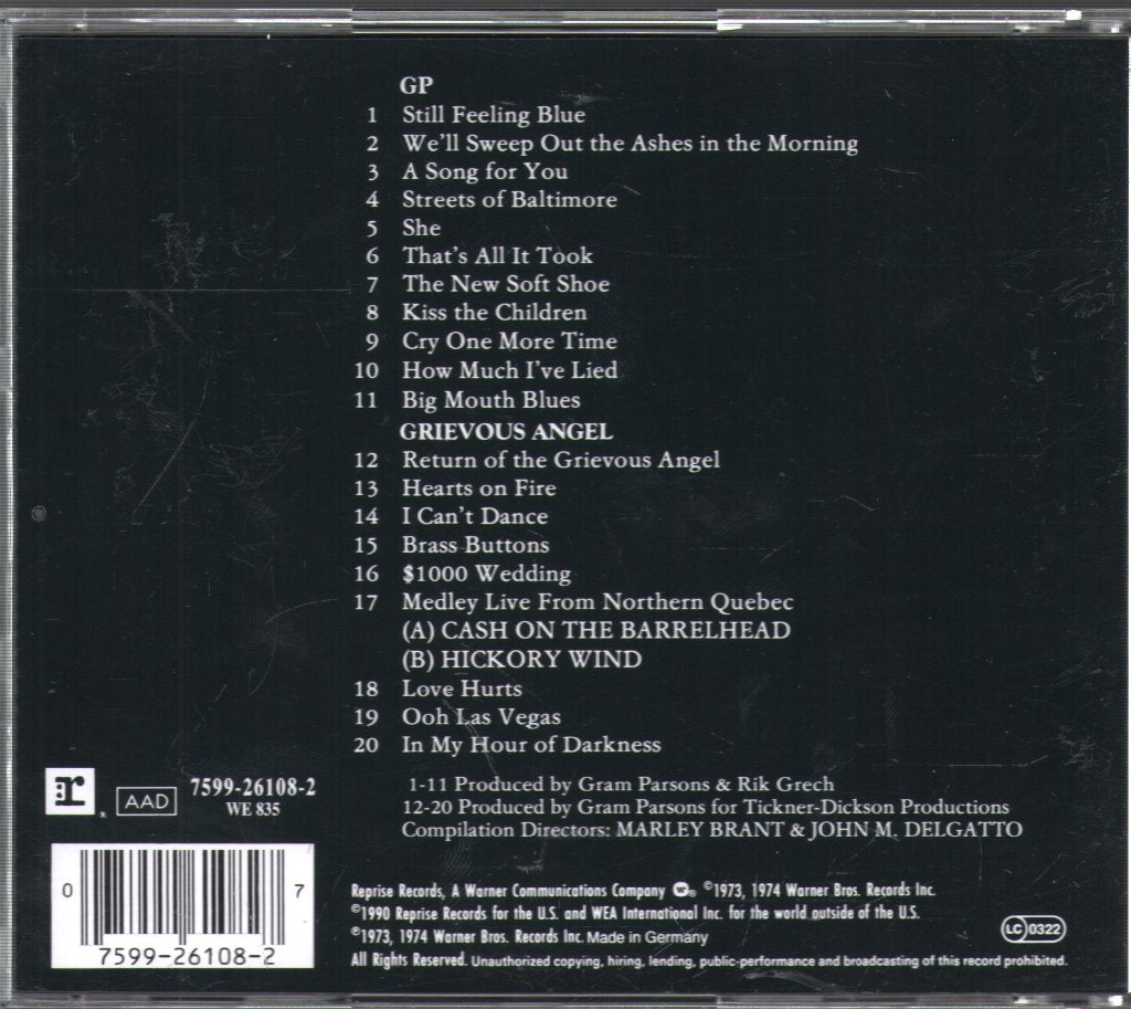 Gram Parsons - GP / Grievous Angel - Cd