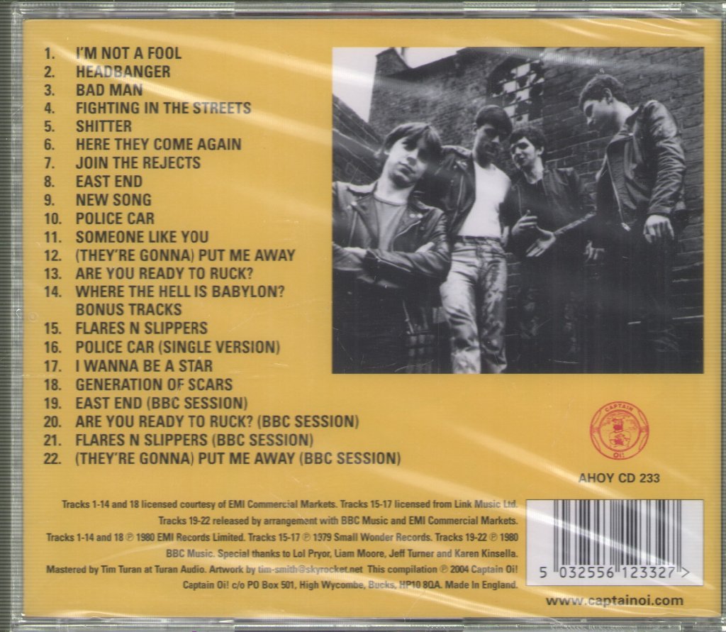 Cockney Rejects - Greatest Hits Vol. 1 - Cd