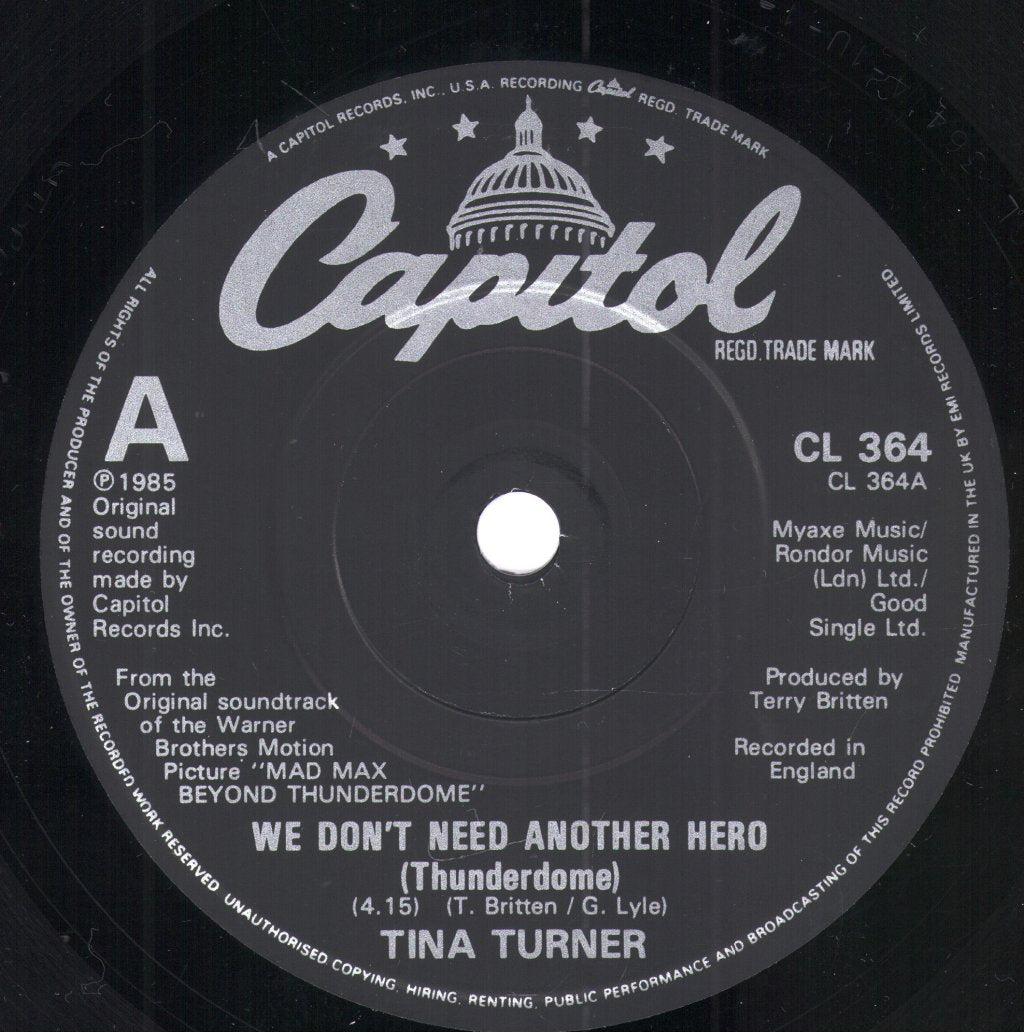 Tina Turner - We Don't Need Another Hero - 7 Inch