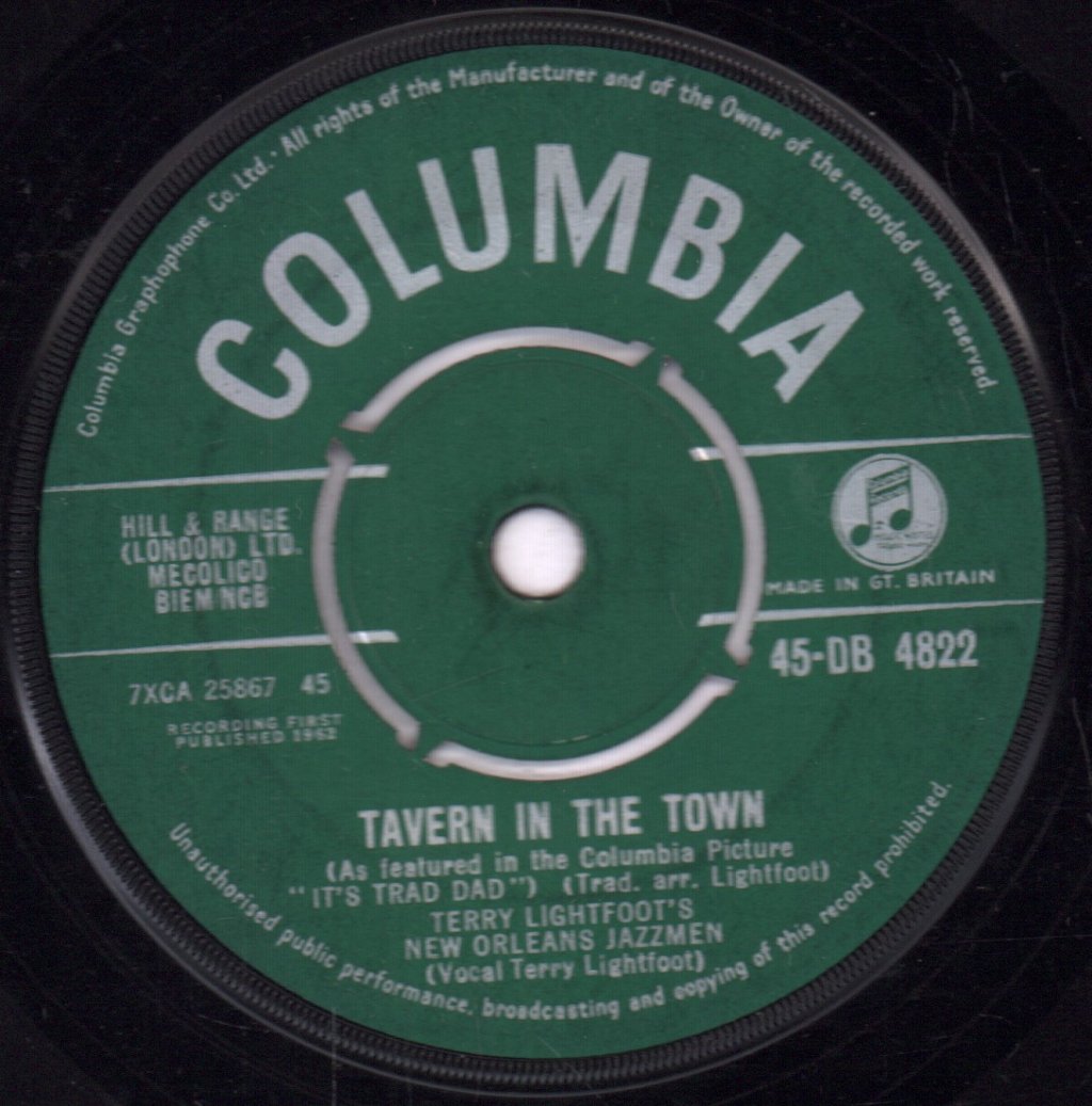 Terry Lightfoot's New Orleans Jazzmen - Tavern In The Town - 7 Inch
