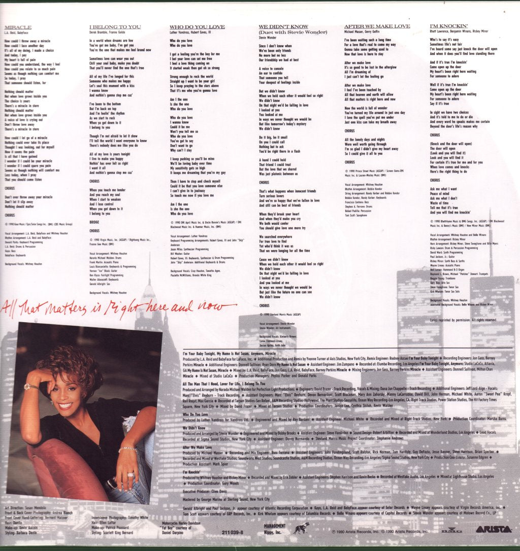 Whitney Houston - I'm Your Baby Tonight - Lp