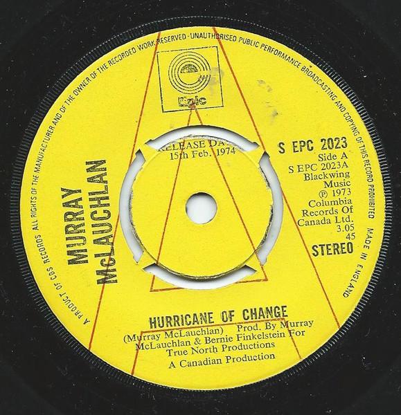 Murray Mclauchlan - Hurricane Of Change - 7 Inch