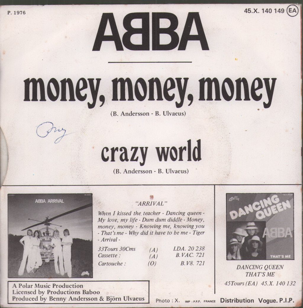 ABBA - Money Money Money - 7 Inch