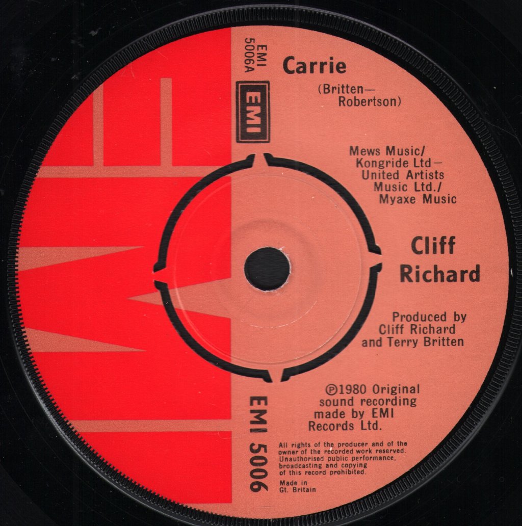 Cliff Richard - Carrie - 7 Inch