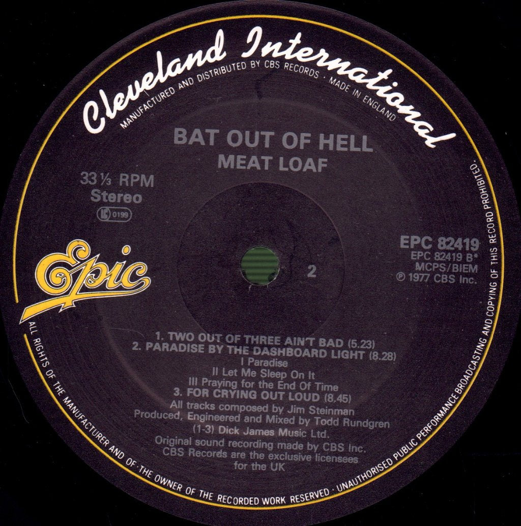 Meat Loaf - Bat Out Of Hell - Lp