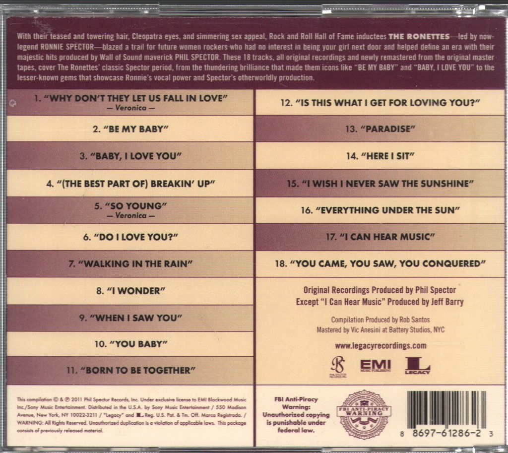 Ronettes - Be My Baby: The Very Best Of The Ronettes - Cd