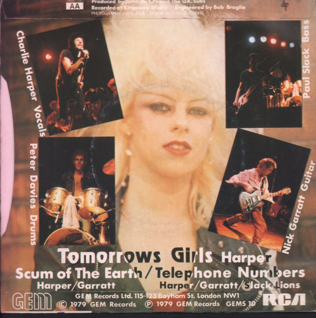 UK Subs - Tomorrows Girls - 7 Inch