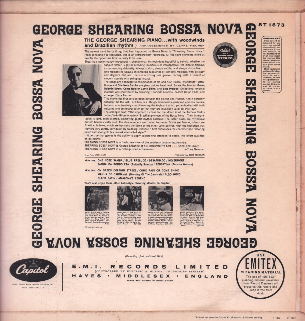 George Shearing - Shearing Bossa Nova - Lp