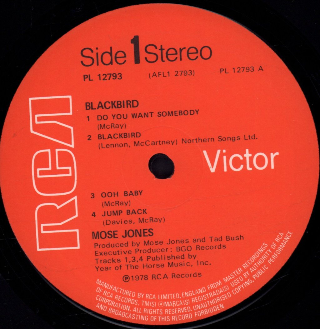 Mose Jones - Blackbird - Lp