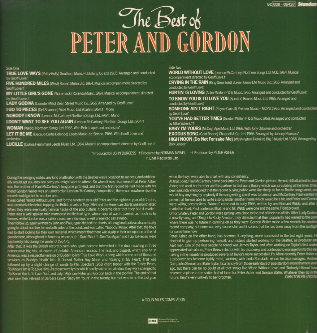 Peter And Gordon - Best Of Peter And Gordon - Lp