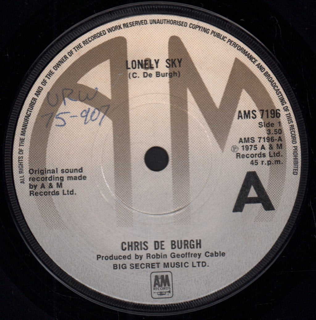Chris De Burgh - Lonely Sky - 7 Inch