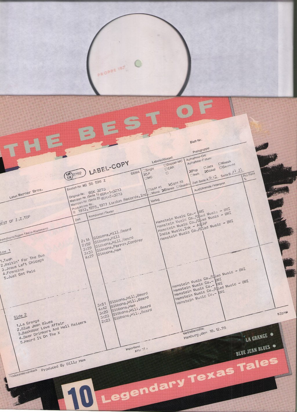 ZZ Top - Best Of ZZ Top - Lp