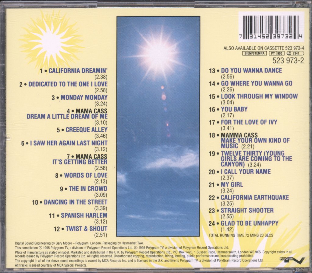 Mamas & The Papas - California Dreamin' – The Very Best Of The Mamas & The Papas - Cd