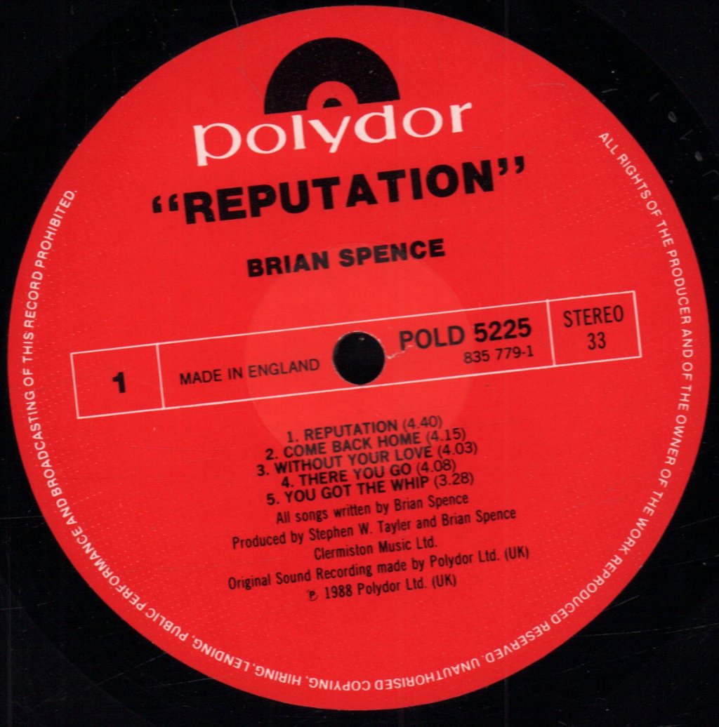 Brian Spence - Reputation - Lp