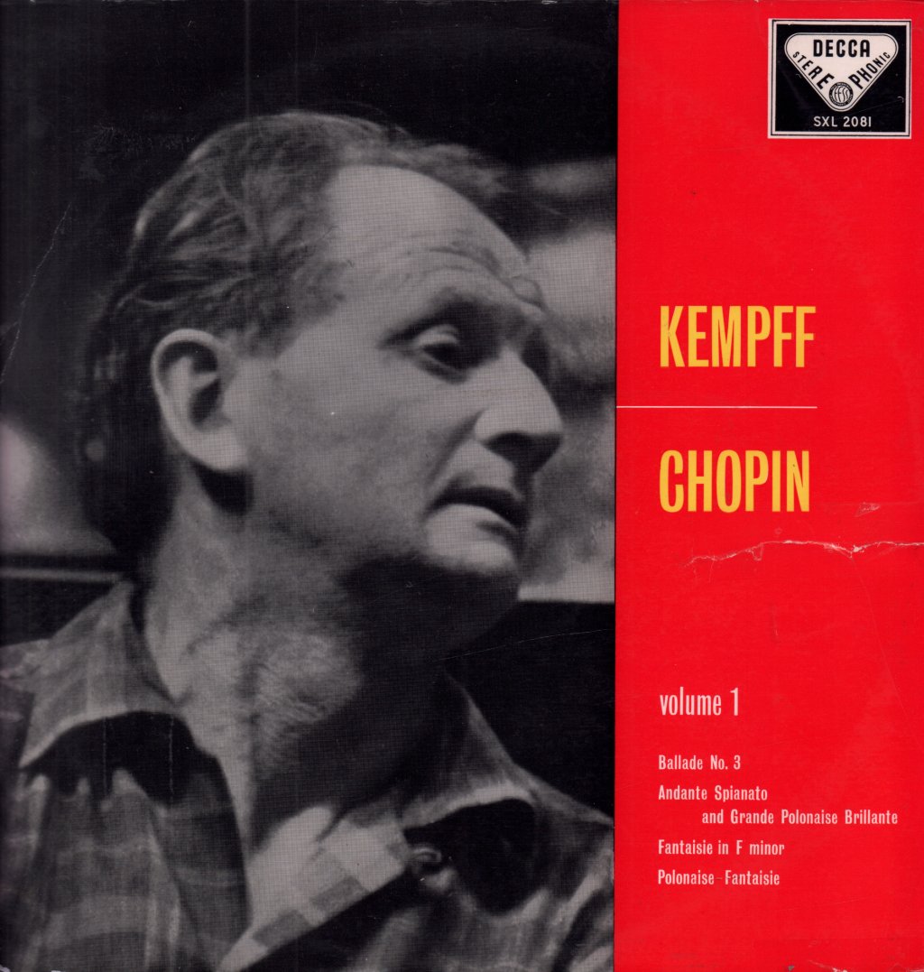 Wilhelm Kempff - Plays Chopin volume 1 - Lp