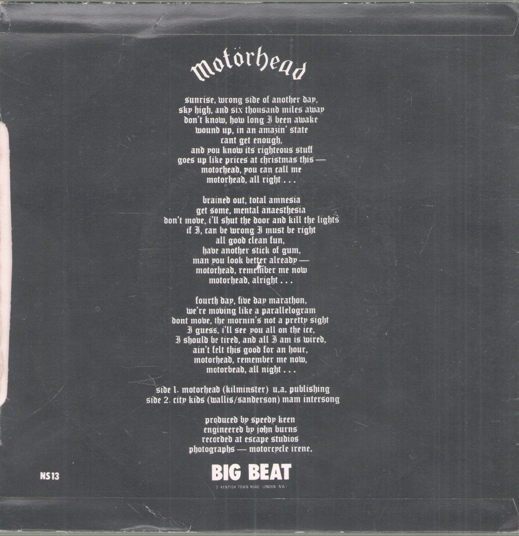 Motorhead - Motorhead - 7 Inch
