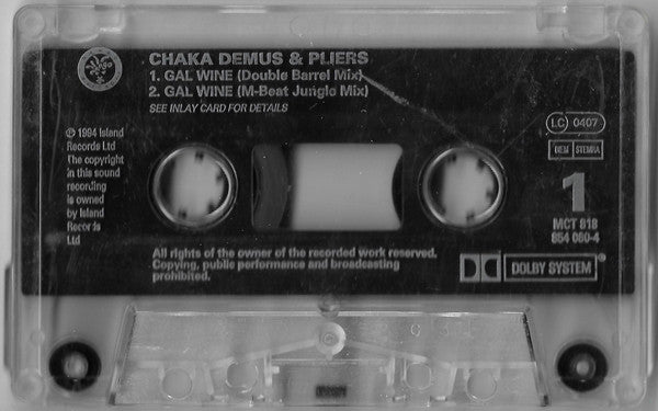 Chaka Demus And Pliers - Gal Wine - Cassette