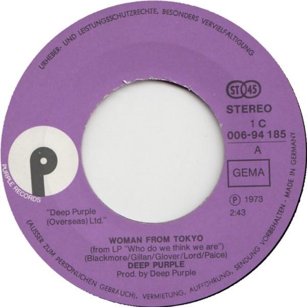 Deep Purple - Woman From Tokyo / Black Night (Live Version) - 7 Inch
