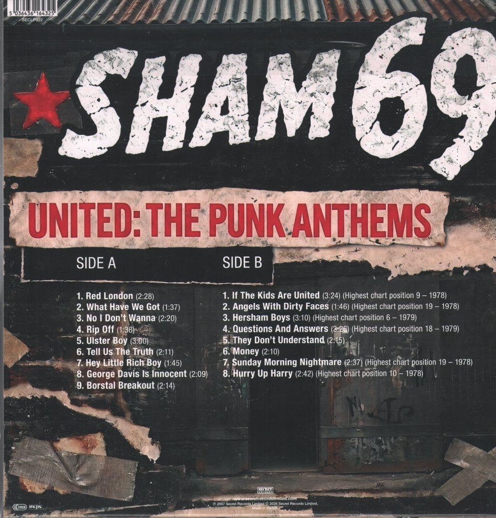 Sham 69 - United: The Punk Anthems - Lp