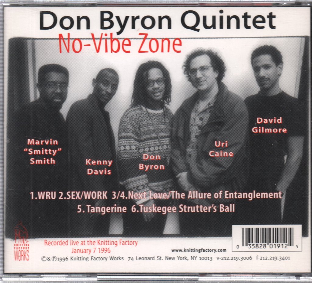 Don Byron Quintet - No-vibe Zone - Cd