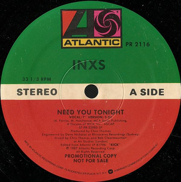 INXS - Need You Tonight - 12 Inch
