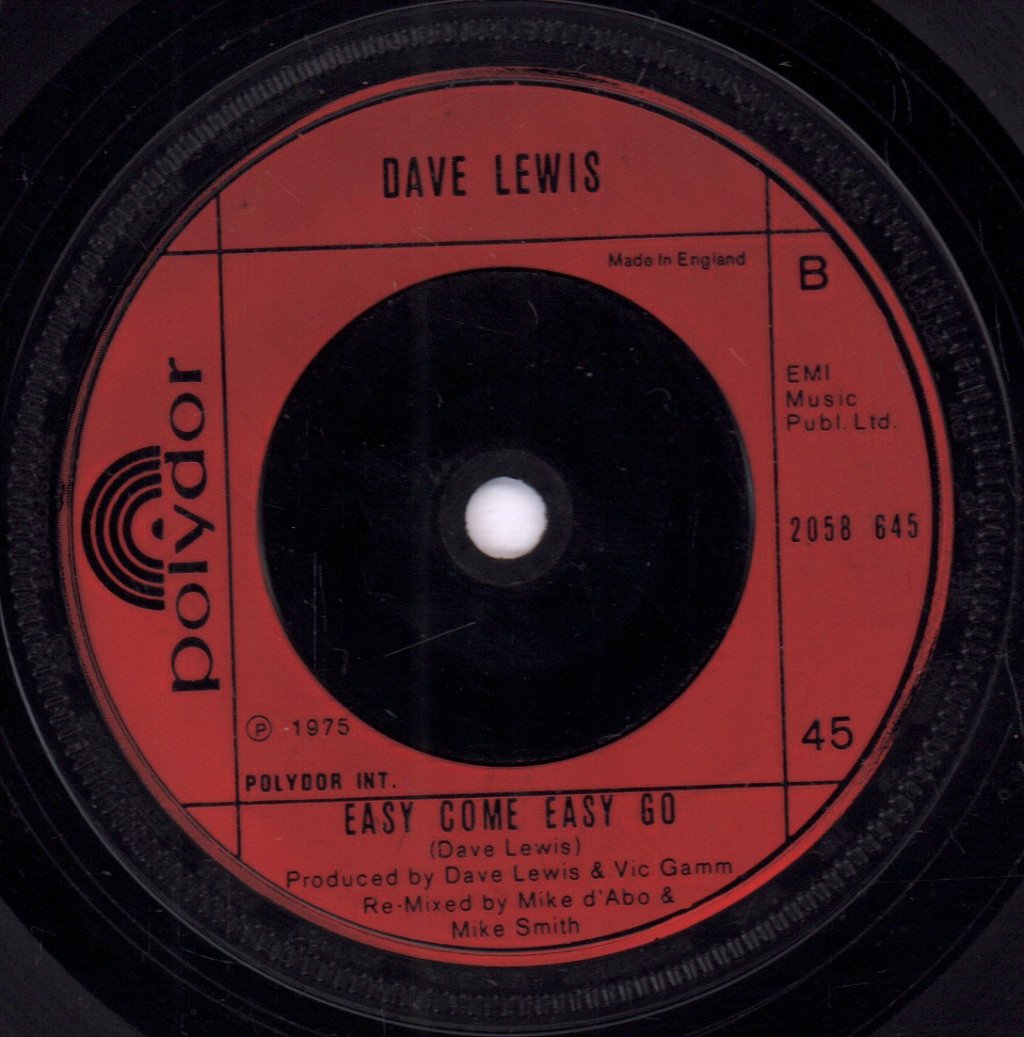 Dave Lewis - Travelling Man - 7 Inch