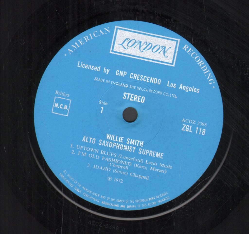 Willie Smith - Alto Saxophonist Supreme - Lp