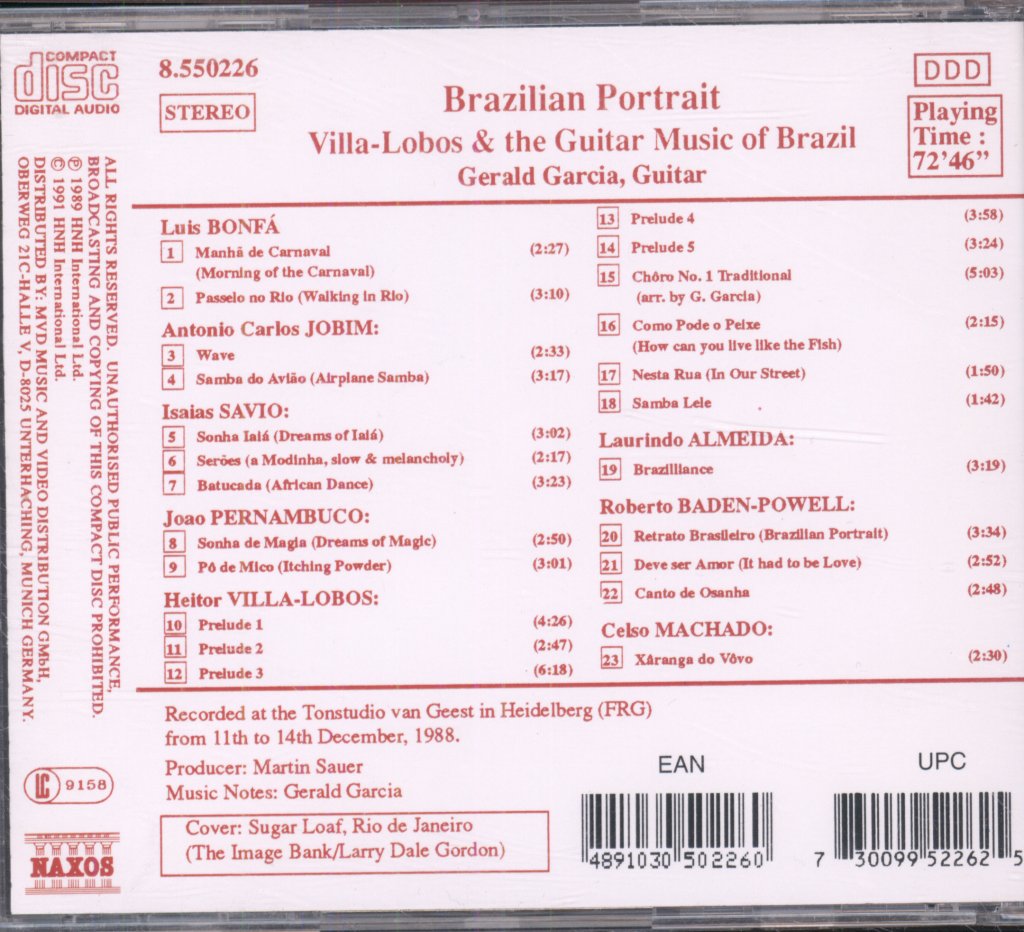 Gerald Garcia - Brazilian Portrait - Villa-Lobos And The Guitar Music Of Brazil - Cd