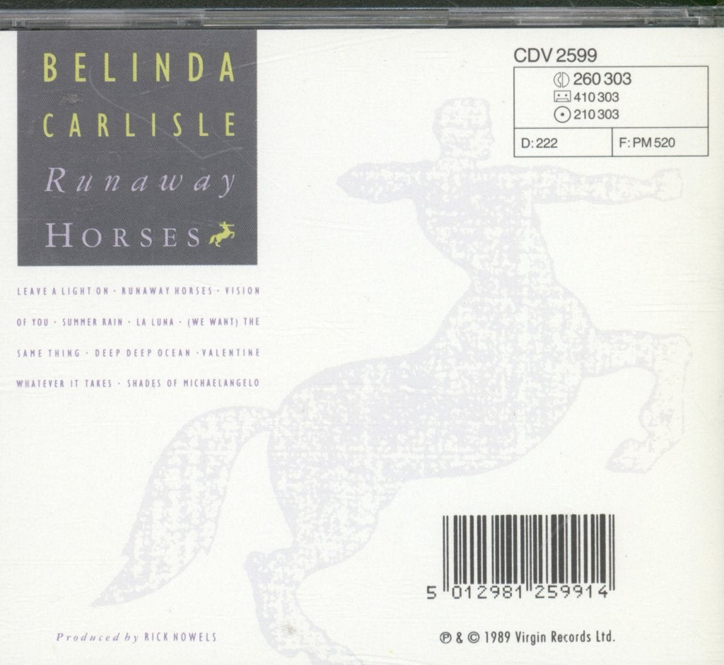 Belinda Carlisle - Runaway Horses - Cd