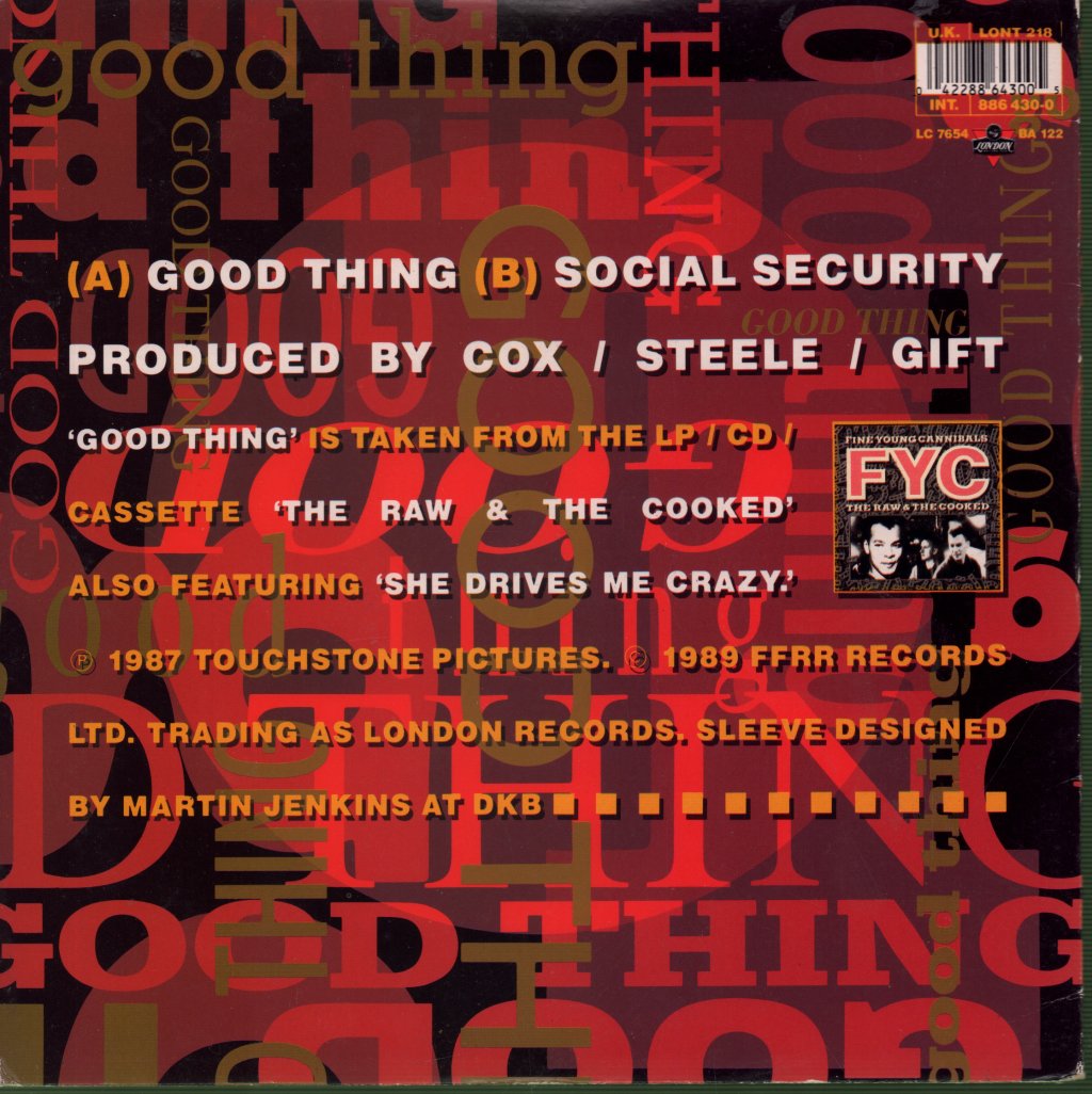 Fine Young Cannibals - Good Thing - 10 Inch