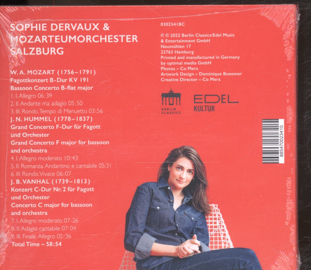 Sophie Dervaux, Mozarteumorchester Salzburg - Mozart / Hummel / Vanhall - Cd