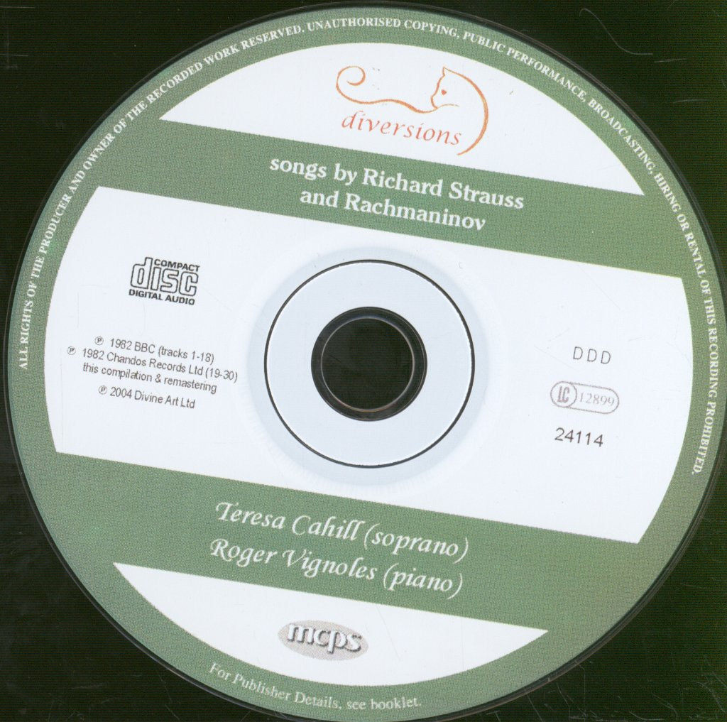 Teresa Cahill, Roger Vignoles - R. Strauss & Rachmaninov - Cd
