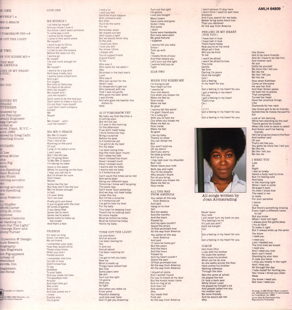Joan Armatrading - Me Myself I - Lp