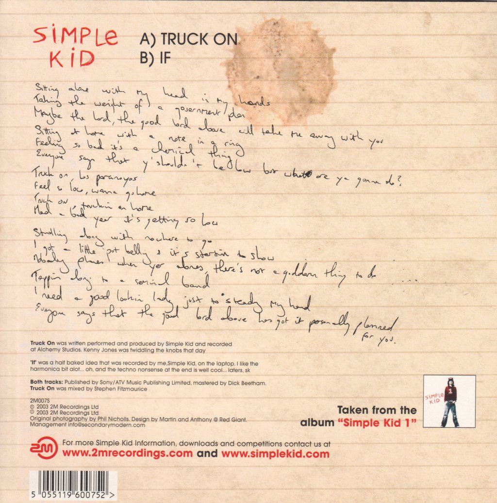 Simple Kid - Truck On - 7 Inch