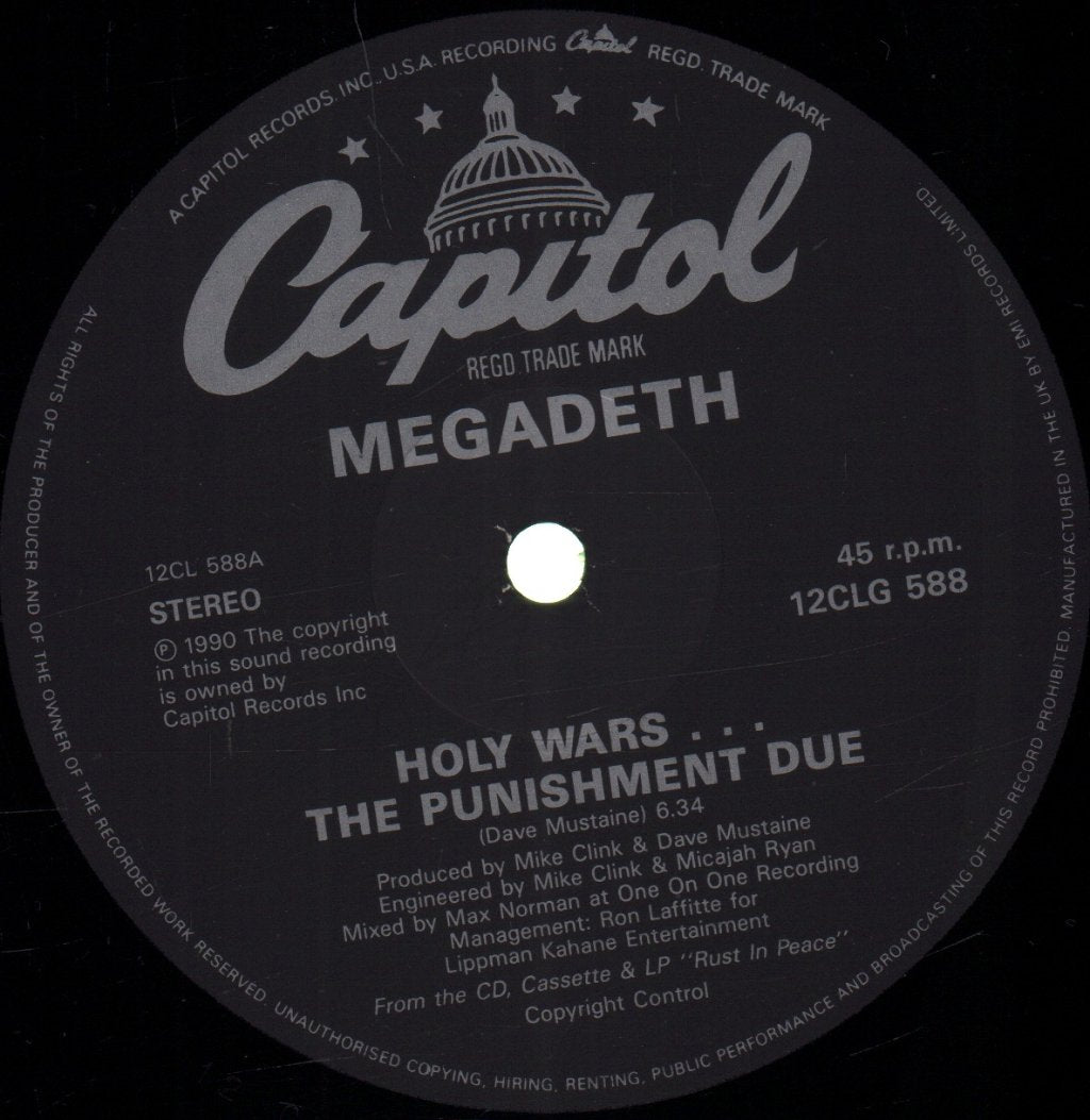 Megadeth - Holy Wars - 12 Inch