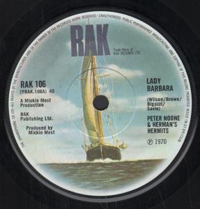 Peter Noone - Lady Barbara - 7 Inch