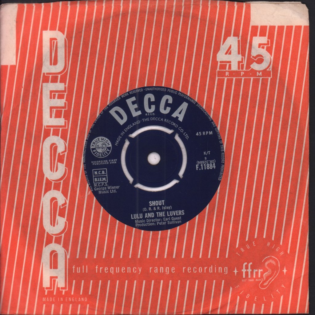 Lulu - Shout - 7 Inch