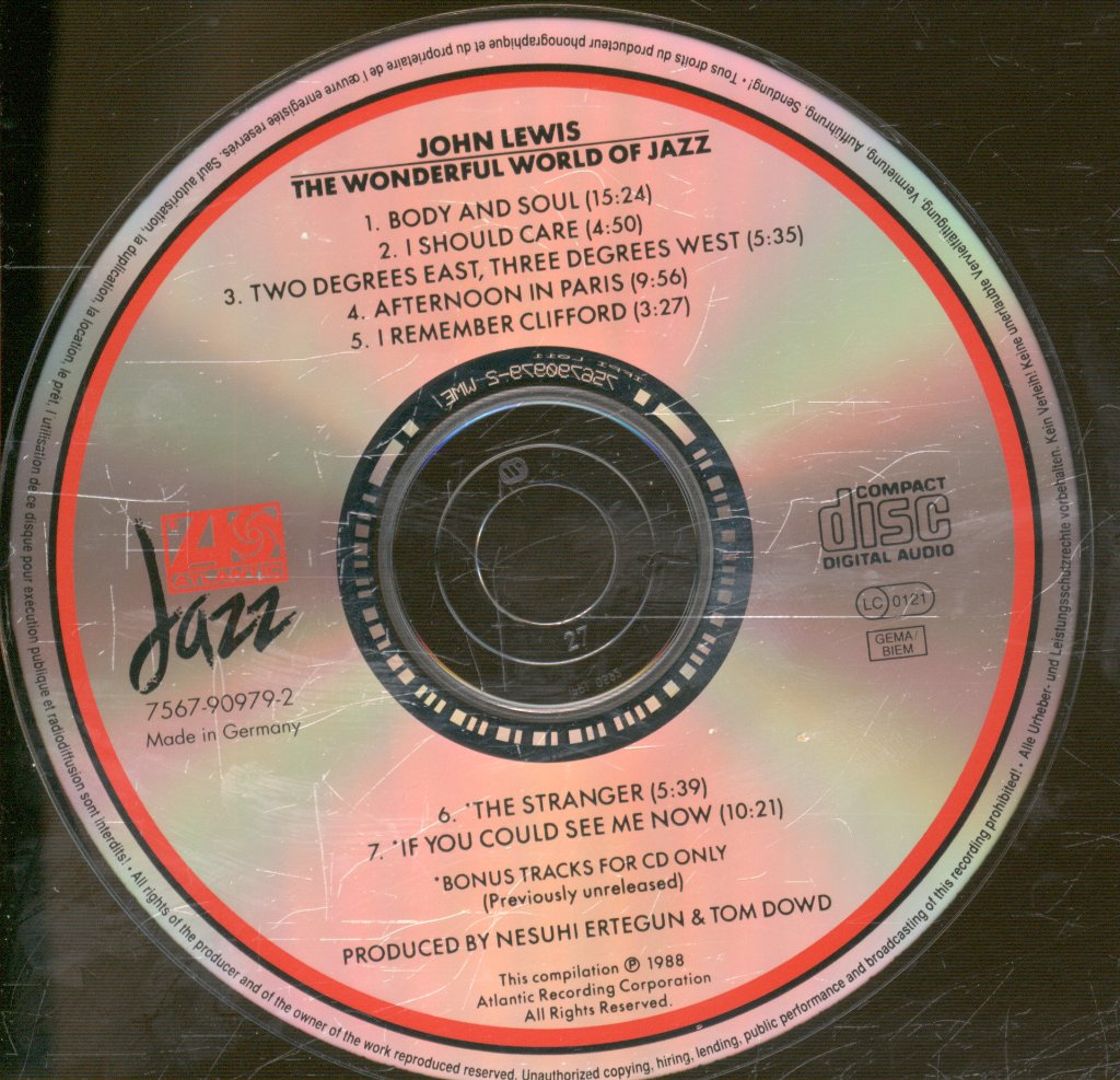 John Lewis (2) - Wonderful World Of Jazz - Cd