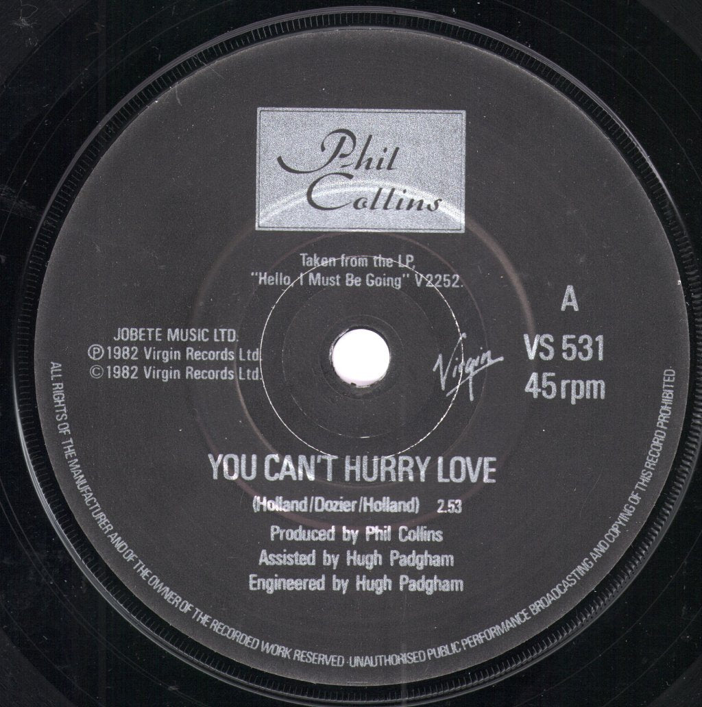 Phil Collins - You Can't Hurry Love - 7 Inch