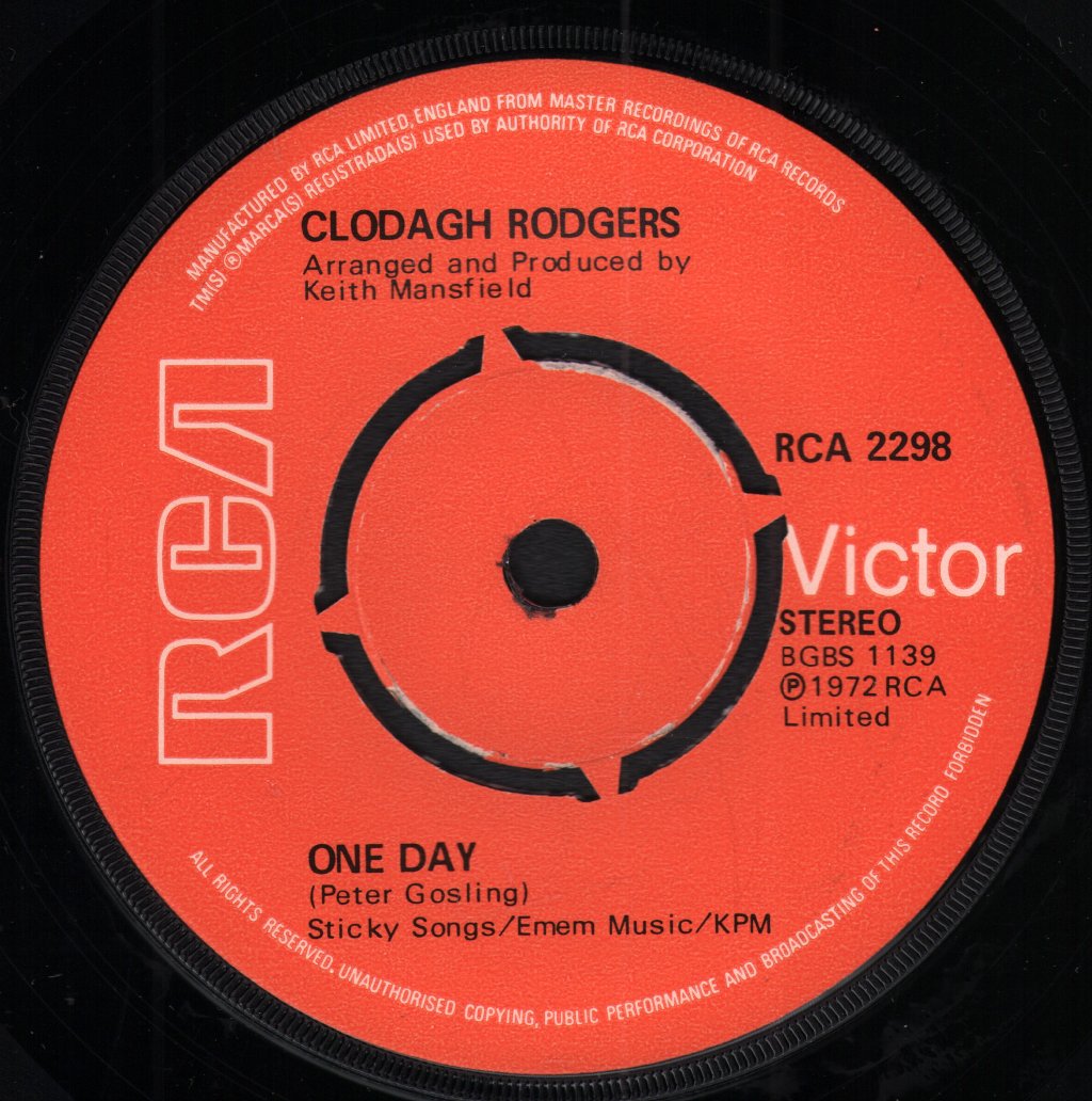 Clodagh Rodgers - One Day - 7 Inch